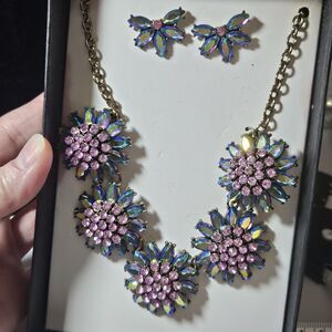 **Final Sale** K&M Accessories Costume Jewelry Necklace Earrings Box Set